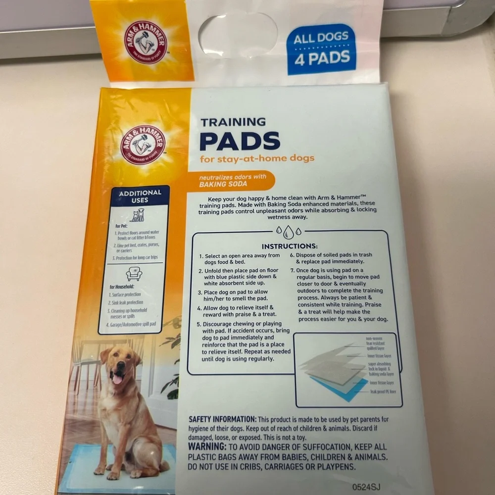 Arm & Hammer Training pads, Toothpaste & toothbrush BUNDLE